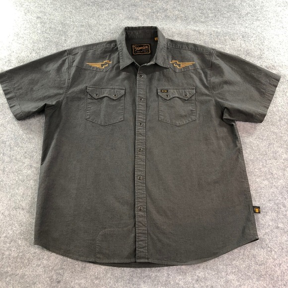 Howler Bros Heed The Call Mens Shirt L Grey Cotton Short Sleeve - Picture 2 of 16